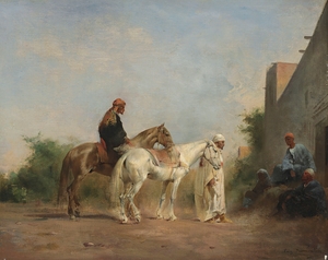 Horse traders by Eugène Fromentin [1820–1876]